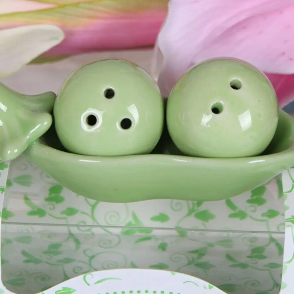 Seasoning Jar Creative Pea Pod Seasoning Jar Ceramic Pea Pepper Jar Kitchen Wedding Decoration Birthday Gift Personalized Gift