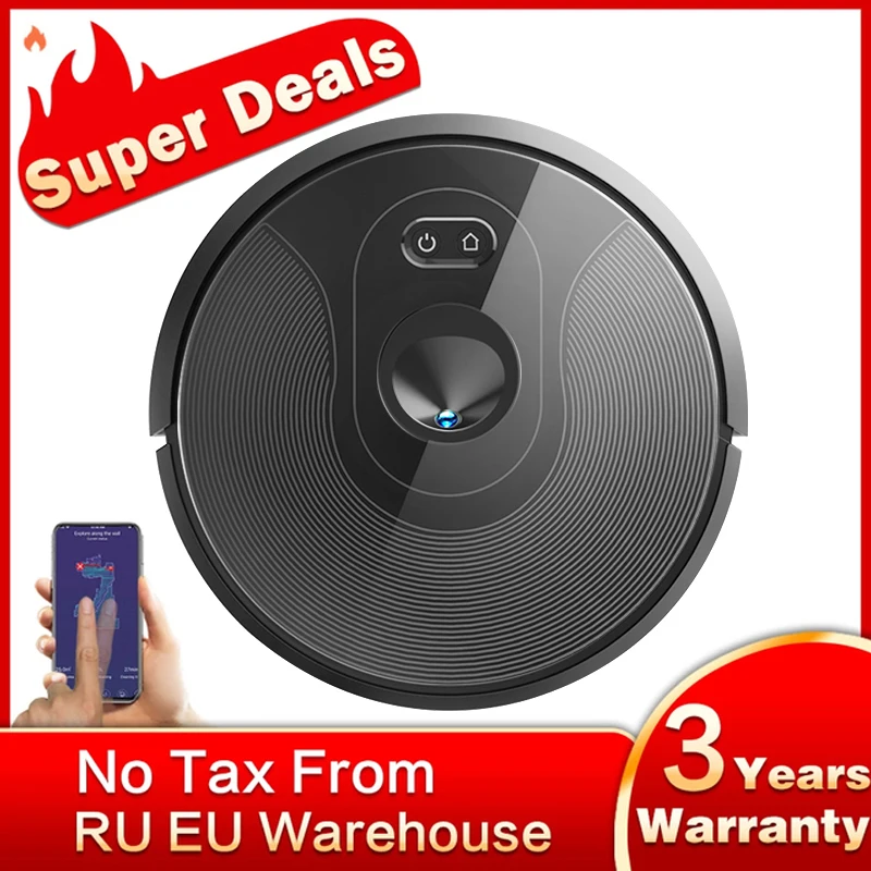 ABIR X6 Robot Vacuum Cleaner, Visual Navigation,APP Virtual Barrier,Breakpoint Continuous Cleaning,Draw Cleaning Area On Map