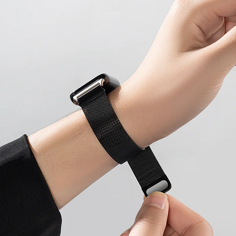 Enhanced Metal Milanese Loop Strap with Magnetic Closure - Premium Bracelet Accessory 2024