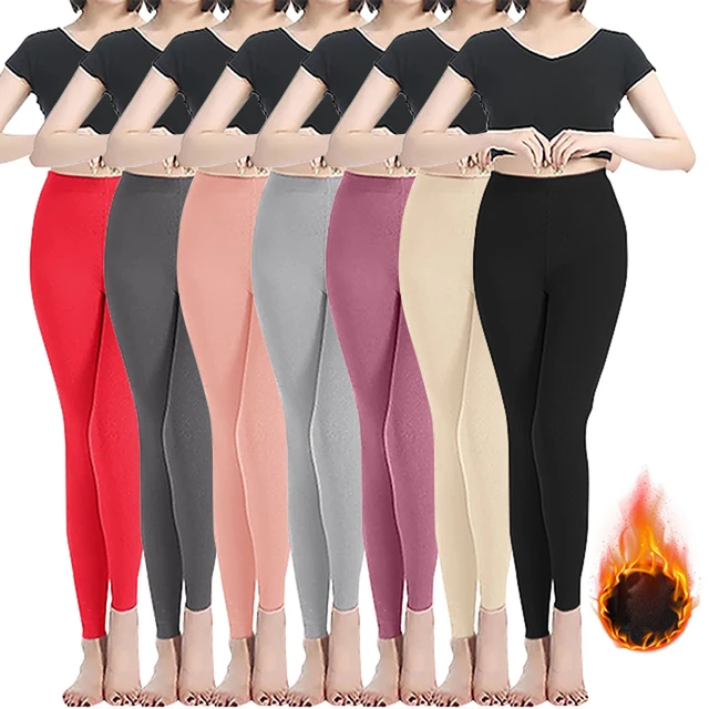 Women's Fleece Lined Leggings Delong Thermal Leggings Grey Black