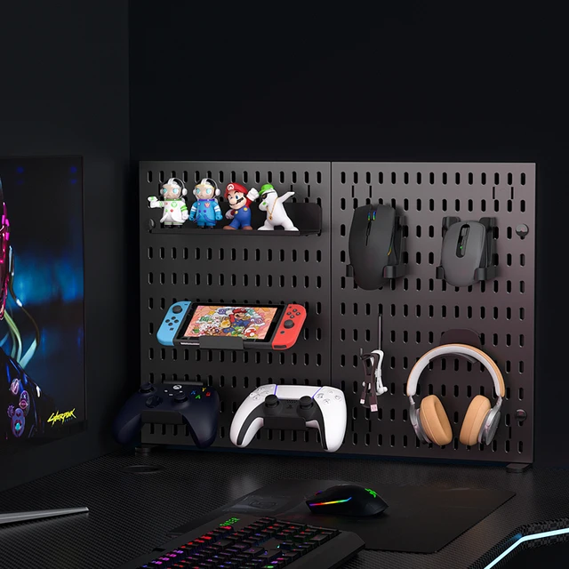 Desktop Standing Pegboard For Home And Office Use. Freely Combinable Accessories For Organizing Stationery. 1