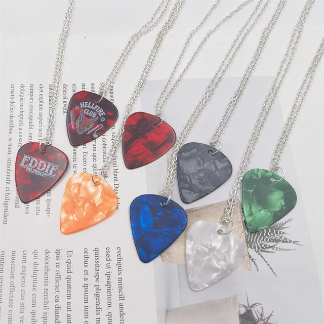 Stranger Things Eddie Munson Guitar Pick Pendants Necklace Black Geometric  Chain Necklace Choker Jewelry For Women And Men Gifts - Necklace -  AliExpress