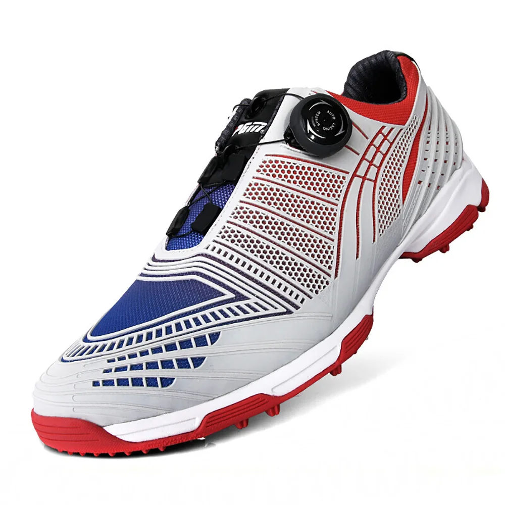 Golf Shoes PGM Men Outdoor Sports Waterproof Sneakers Button Quick Lacing