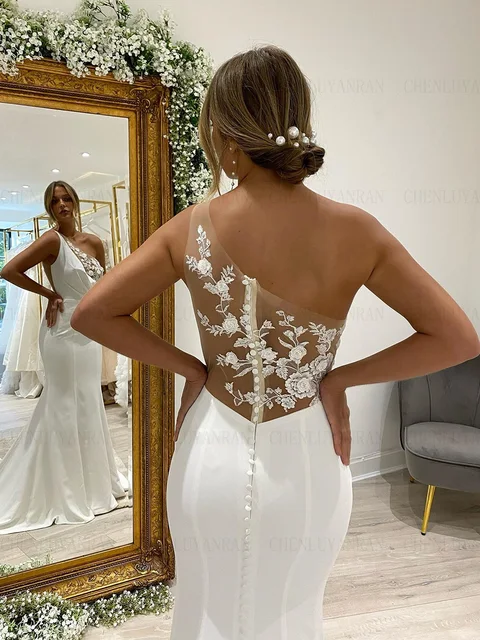 Wedding Dress Vestido Con Botones En La Espalda Vestido De Novia