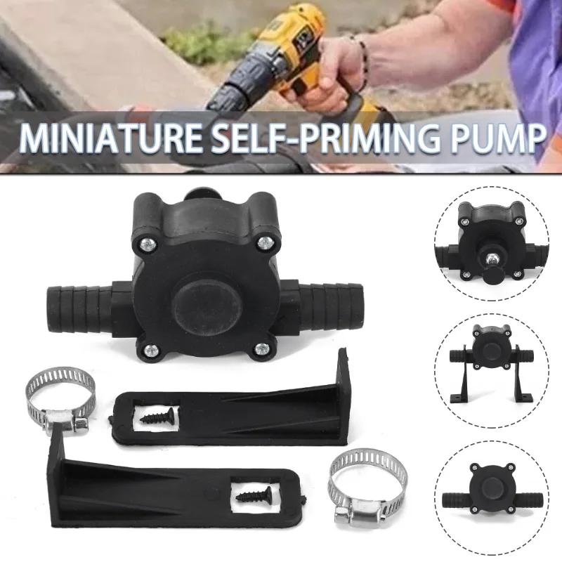 

1pc 100W Electric Hand Drill Portable Hex Shank Self-Priming Water Pump Small Low Noise Free Hands Power Pump For Outdoors