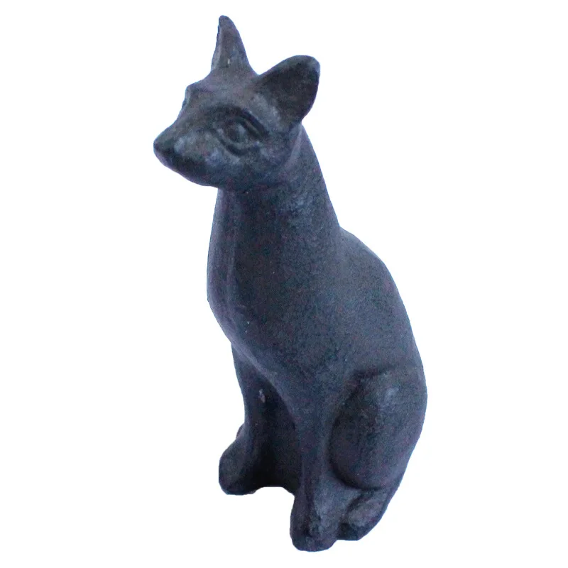 

Metal animal Ornaments Props Cast iron art sitting cat ornament home office tabletop ornament living room study vintage figurine