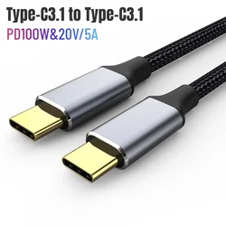 Premium Type - C 3.1 Screen Projection & Fast Charging Cable - Dual Plug USB Male to Male for 0.5m (Tpye - C(3.1 to 3.1))