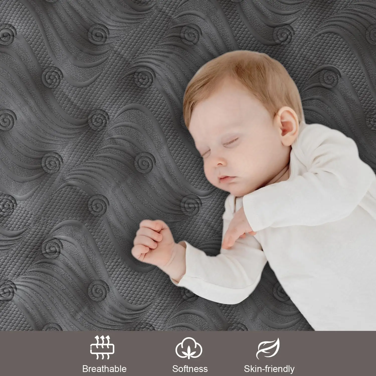 Queen Mattress 12 Inch Hybrid Mattress Black with Gel Memory Foam and Individually Pocket Innerspring Euro Top Mattress Medium 6