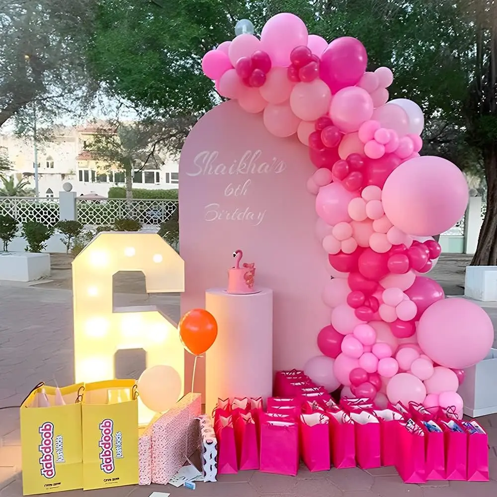 Barbie Globo Rosa Guirnalda Arco Kit De Látex Globos De Aire Baby Shower  Niña Fiesta De Cumpleaños Boda Decoración Suministros