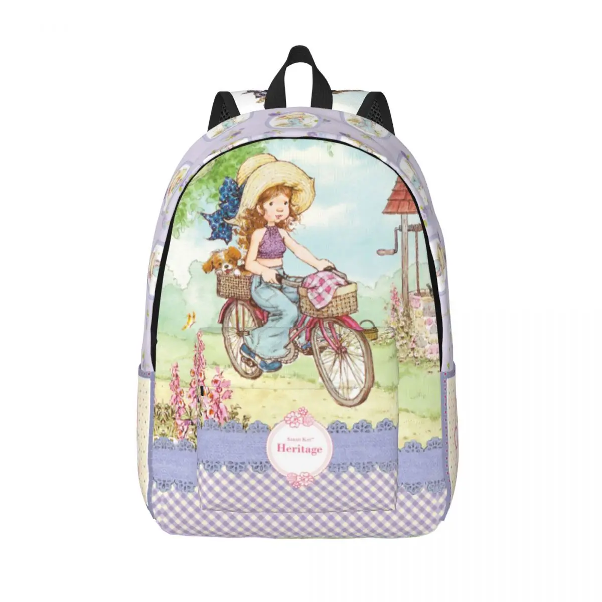 

Sarah Kay Cartoon Girl Country Life Backpack for Girls Women Teenage Student Business Daypack College Canvas Bags Lightweight