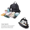 New Fashion PU Black Diaper Backpack for Baby Large Capacity Waterproof Pockets Diaper Bag for Mother Travel Stroller Bag 3