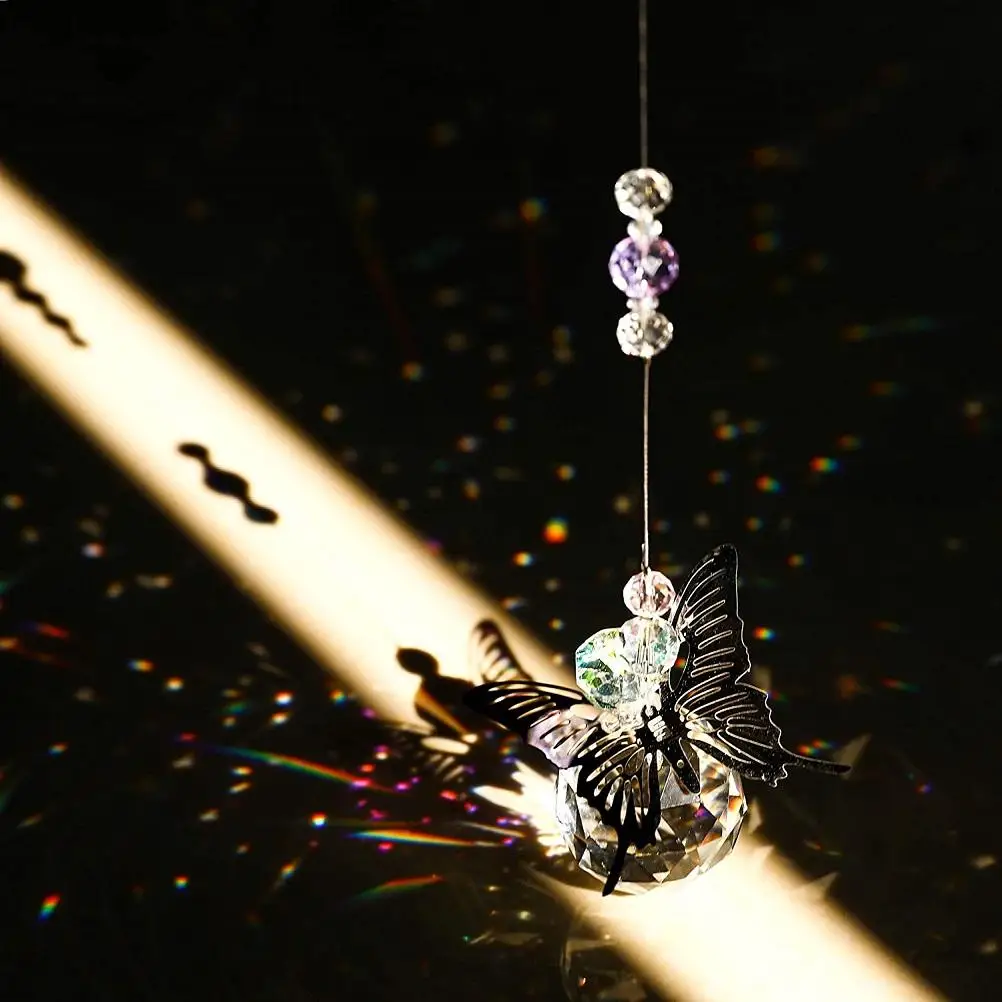 Hanging Window Crystal Prisms Suncatcher Hanging Pendant Outdoor Ornament Indoor Home Decor Rainbow Maker Sun Catchers sun catcher,crystal pendant,sun catchers,window ornament