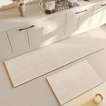 Vikama antiscivolo e resistente all'olio cucina bagno portico tappetino decorazione della casa 1/2 pezzi nuova crema vento diatomea fango morbido tappetino assorbente 1