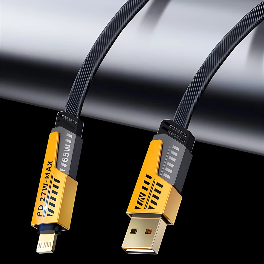 1-2 قطعة 65 واط 4 في 1 نوع C كابل شحن سريع USB إلى...