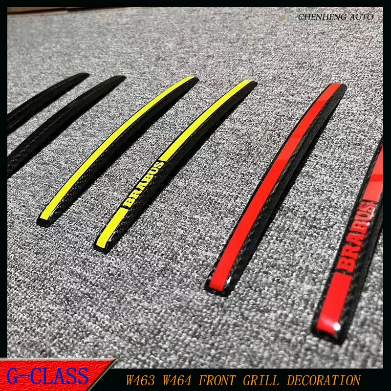 G Class W463 W464 Front Bumper Grille Decoration Frame Grill Fit G63G500G550G350G55 Carbon Fiber Three options car exterior accessories car grill mesh