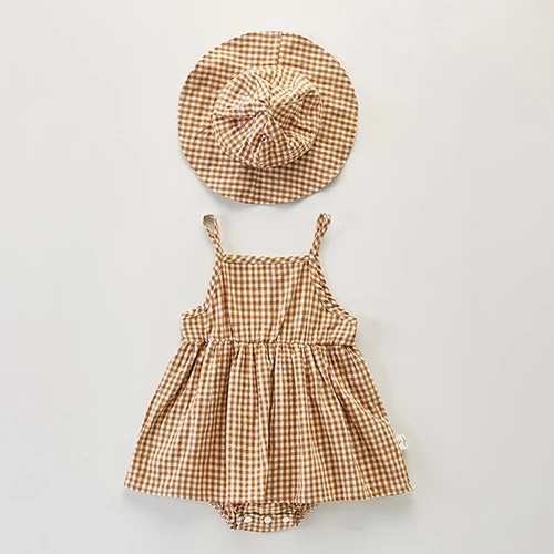 carters baby bodysuits	 Newborn Baby Girls Jumpsuit+Hat Sleeveless Cotton Plaid Toddler Baby Girl Dress Romper Baby Girls Clothes For Summer bright baby bodysuits	 Baby Rompers