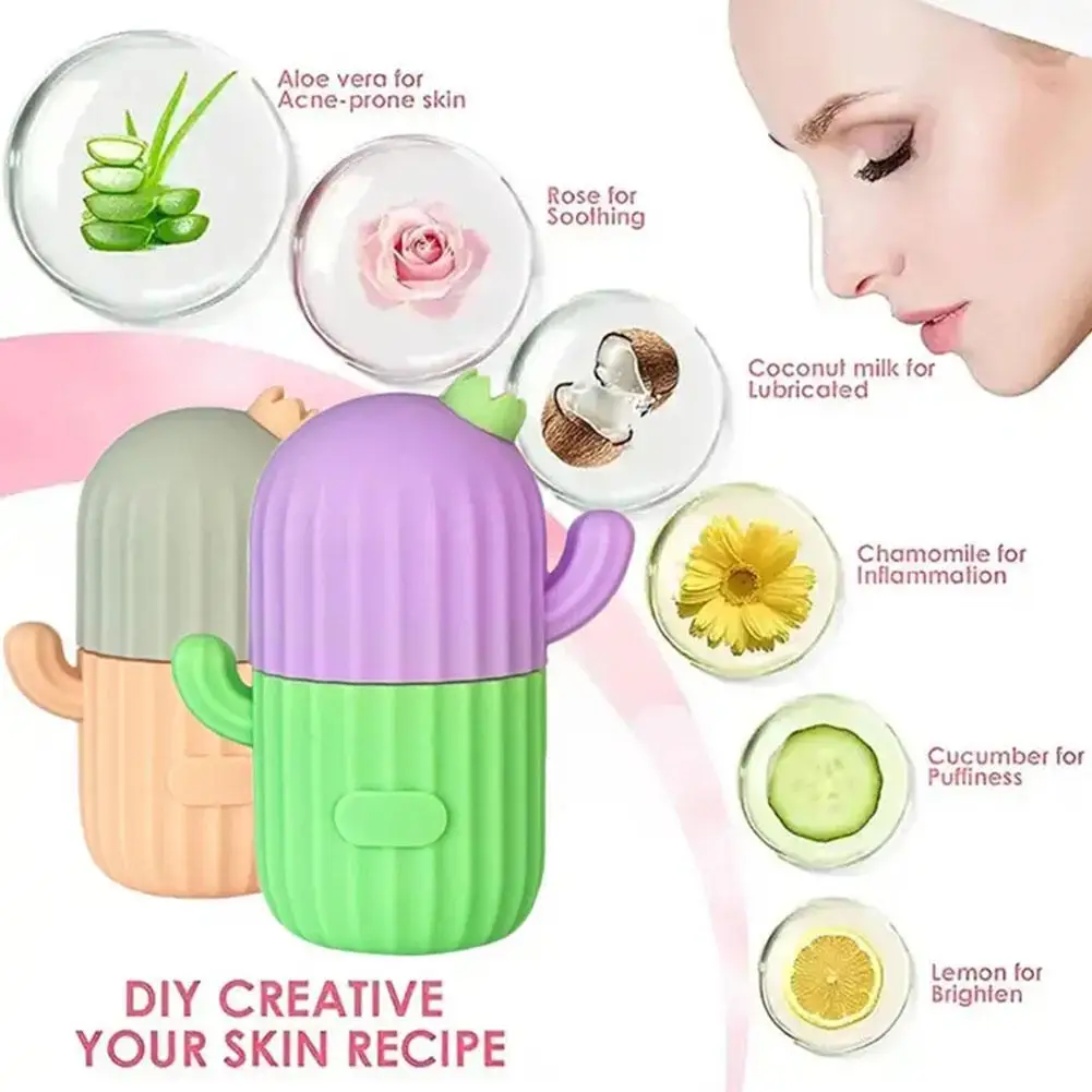 

New Silicone Ice Cube Trays Beauty Lifting Ice Ball Roller Eye Treatment Facial Skin Acne Massager Care Face Contouring Red W3N8