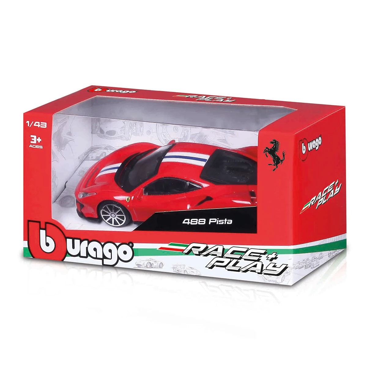Bburago 1:43 Ferrari 488 F40 599 250 458 F12 Portofino 812 Roma SP1 SF90 F8 246 Enzo Static Simulation Diecast Alloy Model Car 6