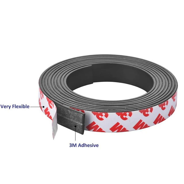 2 Meters Soft Magnetic Strip Rubber Magnetic Tape Self-Adhesive Magnet  Sticker Double-Sided Strip Magnet Bar - AliExpress