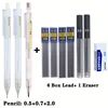 0.5 0.7 2.0 Mm Automatic HB 2B Refill Mechanical Pencil for Drawing Sketching Students School Supplies Cute Stationery 1