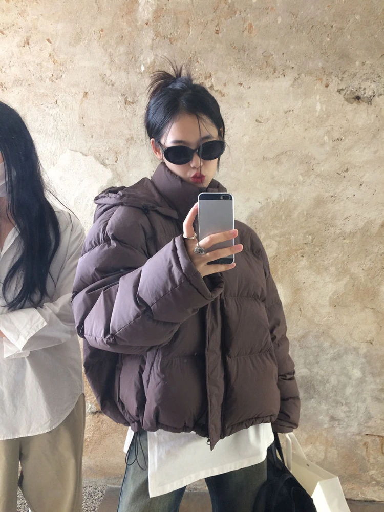 

Korean Thickened Solid Cotton Jacket Women Winter Warm Niche Design Parkas Chic All-matching Streetwear Cotton Clothes
