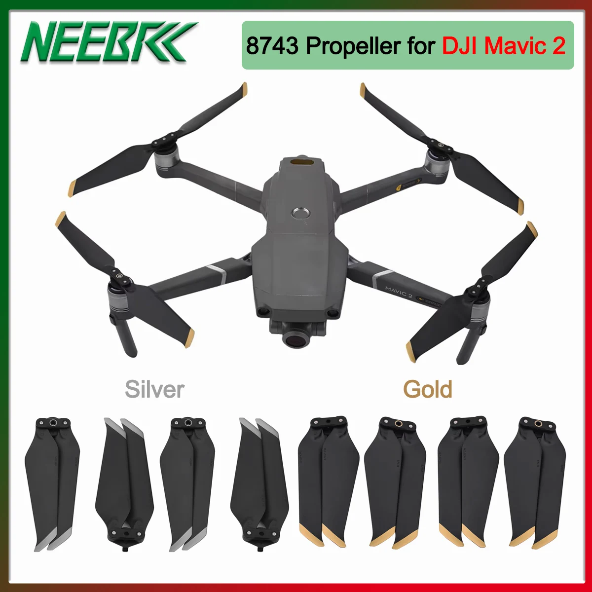 4/8PCS 8743 Propeller Geräuscharme Requisiten für DJI Mavic 2 Pro Zoom Quick-Release Folding Blade Noise Reduction Prop Drone Zubehör