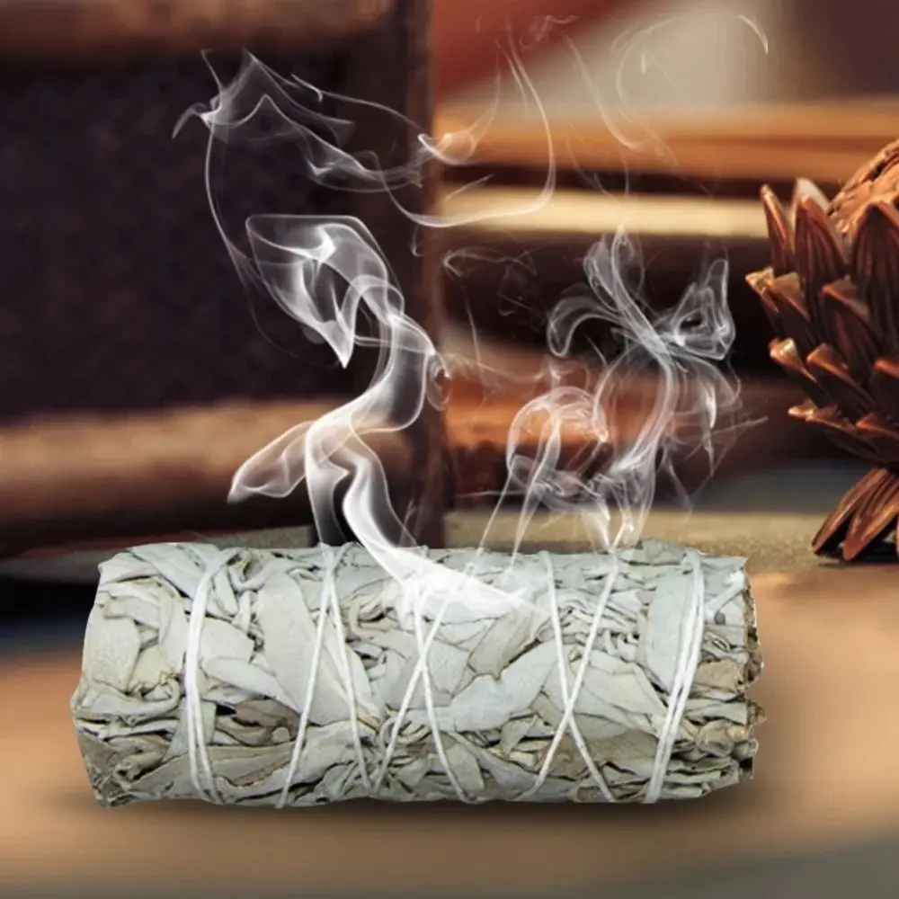 Portable White Sage Bundle 10cm California Smudge Stick Wand Multifunctional Natural Spiritual Incense Sticks DIY palo santo incense sticks