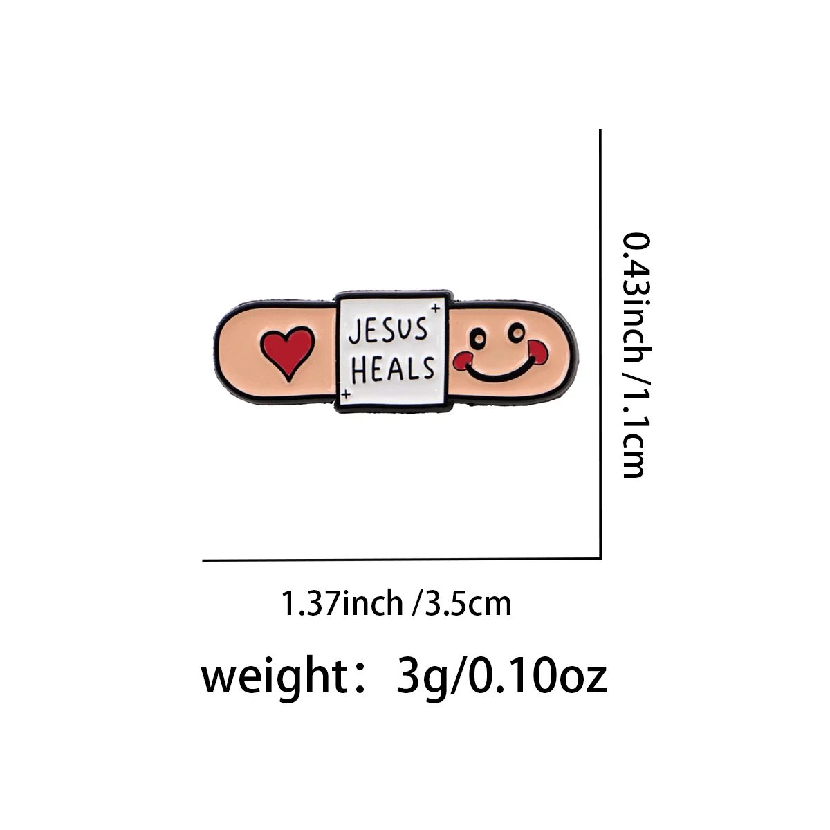 Inspirational 'Jesus Loves You' Enamel Pin - Faith-Driven Custom Brooch for Clothing & Accessories