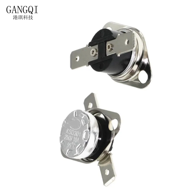 2PCS Normally Open KSD301 10A 250V 40-150 Degree Bakelite KSD-301 Temperature Switch Thermostat Sensor 50 60 65 70 75 80 90 100