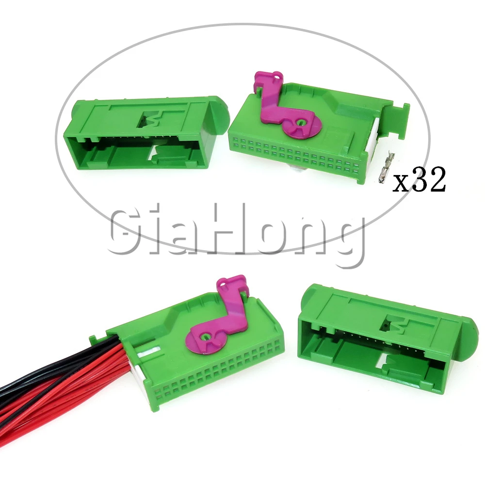 

1 Set 32 Ways 964824-1 964826-1 Green Car Starter PCB Connector 1719058-1 1719057-1 Automobile Instrument Wiring Socket