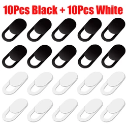 Antispy Privacy Sticker Webcam Cover Slider for Laptops, Phones, Tablets, and PCs (Black and White)