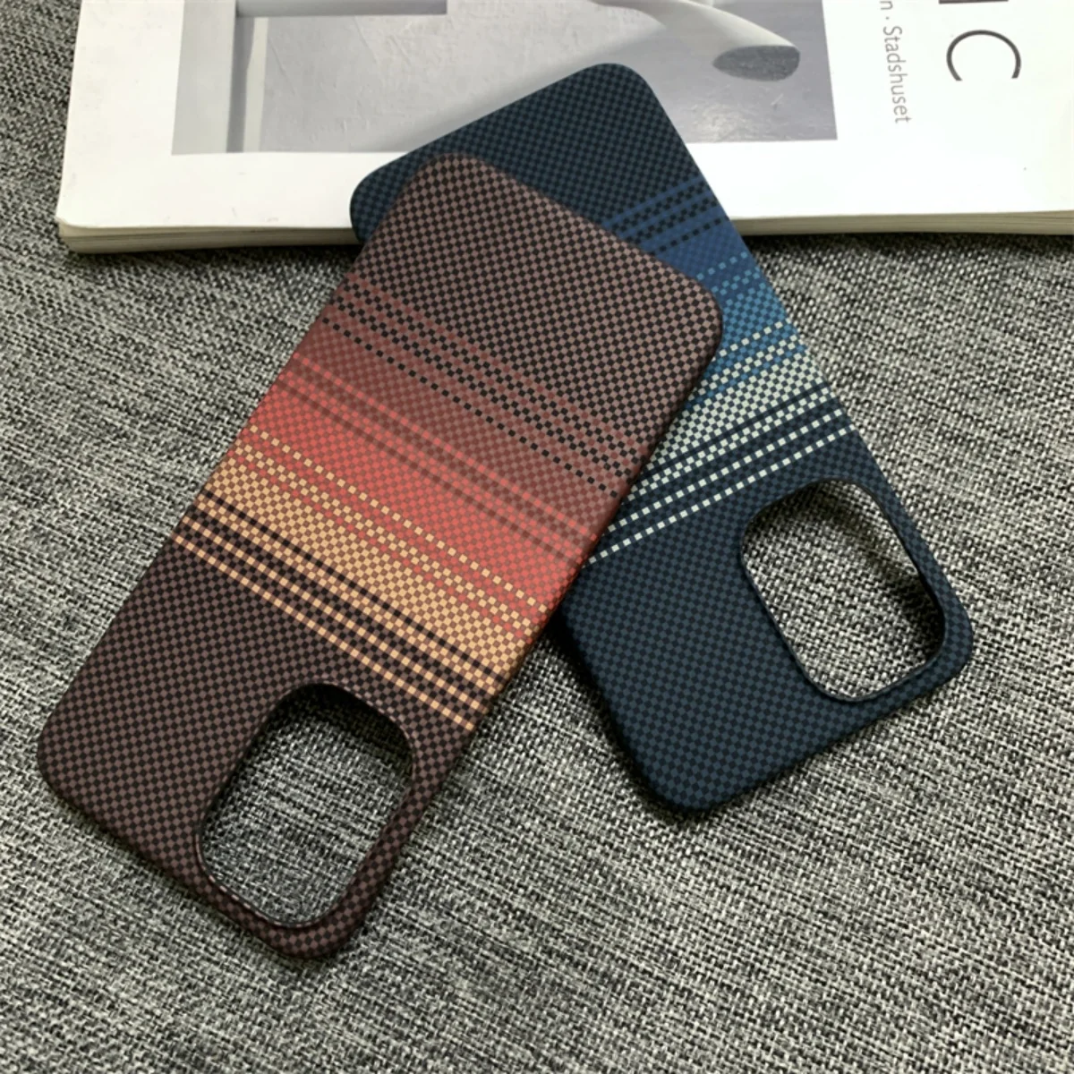 Deluxe Carbon Fiber Kevlar Pattern Shockproof Frameless Phone Cover