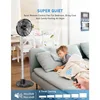 FARADAY Oscillating Standing Fan 12” Foldable Portable Quiet Floor Fan 12000mAh Rechargeable Pedestal Fan with Remote, Timer 2