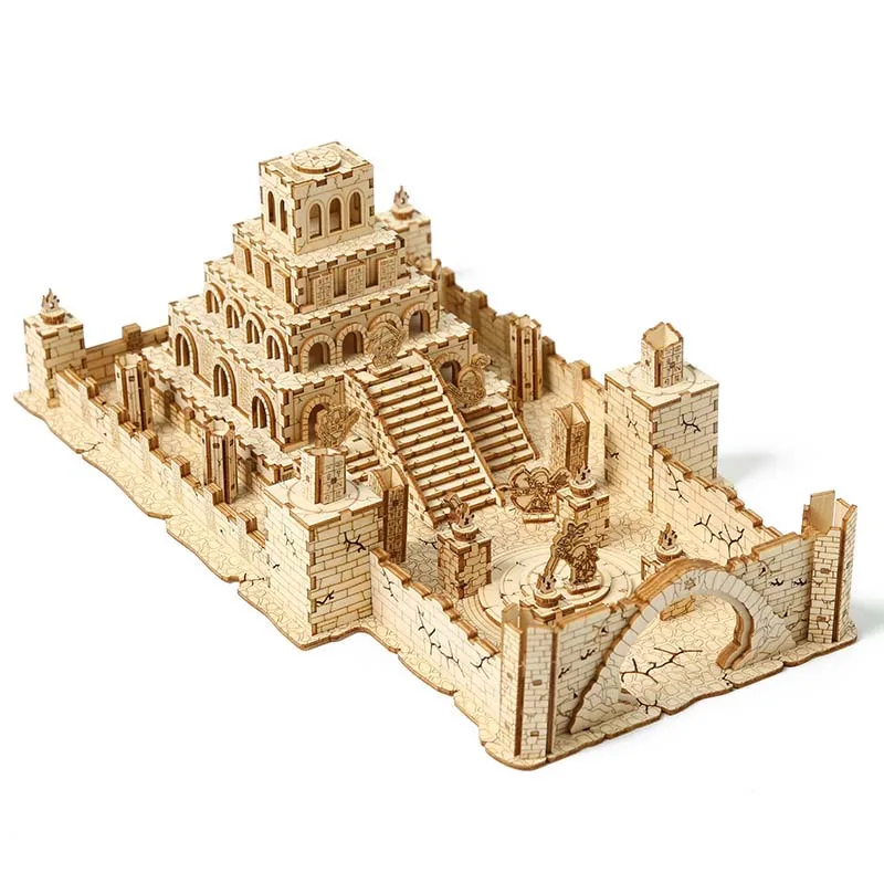 DIY 3D Puzzle Wooden Assembled Ruins Remains Simulation Model Kits Educational Toys for Kids Adult 2023 New Gift Dropshipping china 2023 new model 3 wheels electric passenger tricycles three wheel for adult