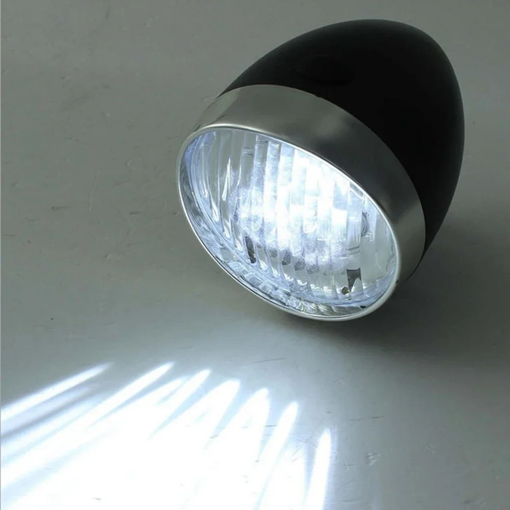 Night Light LED Headlight Riding 160 Viewing Angle Front Light Metal Body Retro Rugged Safety Unique With Shelf bike headlight