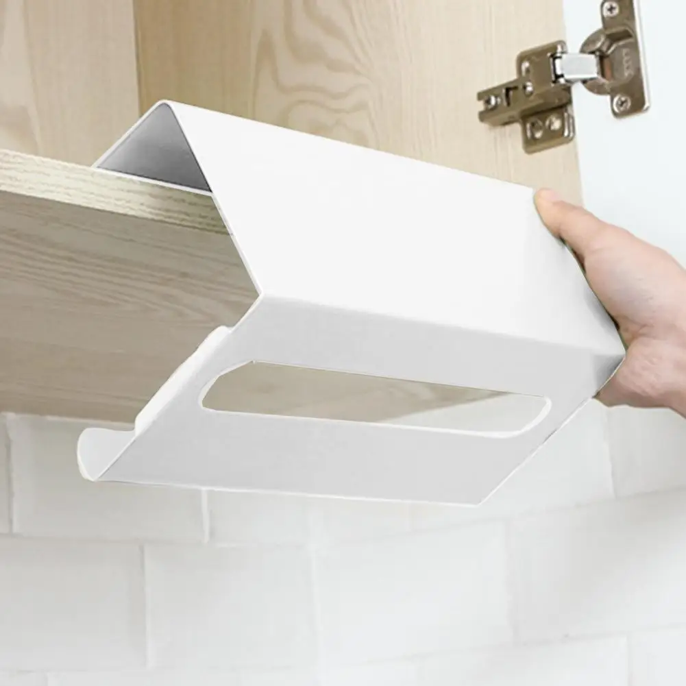 Tissue Holder Iron Rustproof Punch Free Back Hanging Tissue Shelf Paper Towel Rack Kitchen Accessories