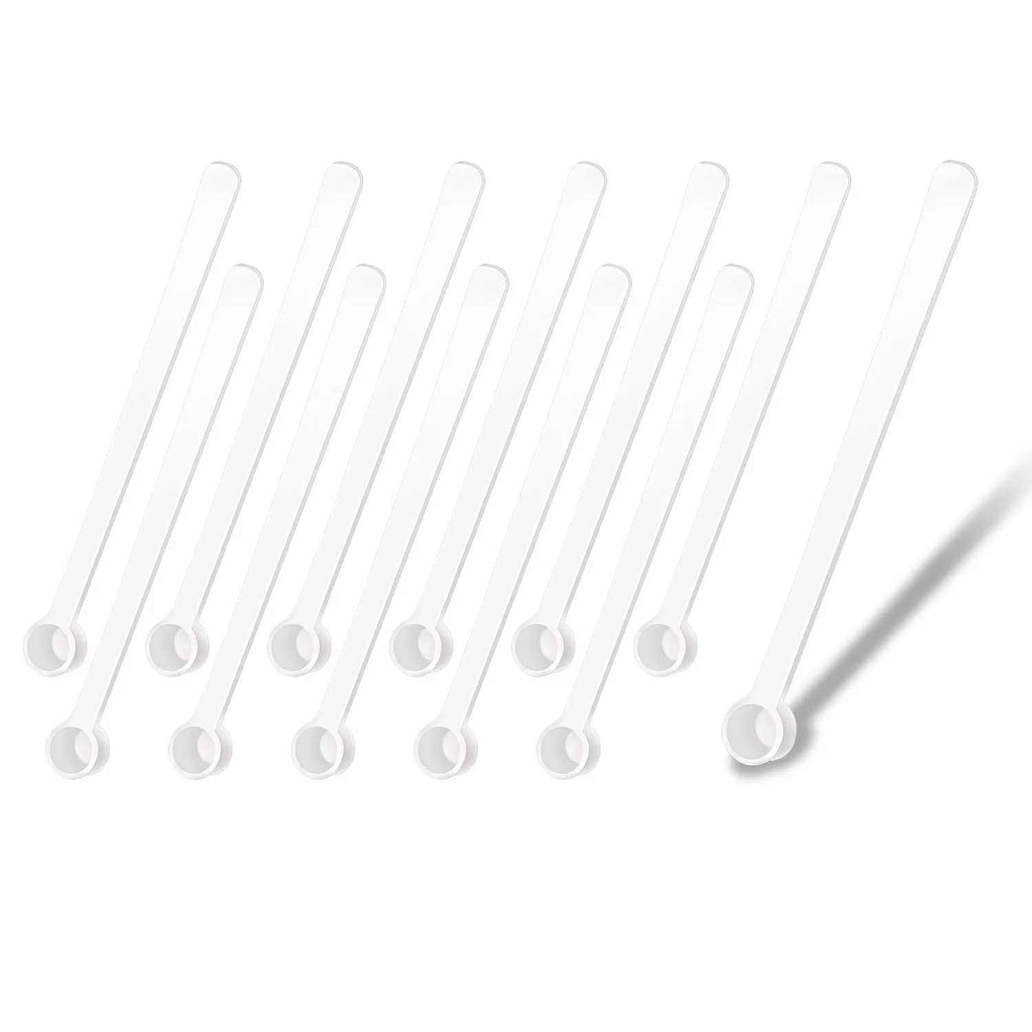 Measuring Spoon Set 200Pcs 0.25ml Micro Teaspoon Scoops Flat Bottom Mini plastics Measurement Tools for Cosmetics Medicines Powders Spice Seasoning