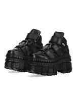 Gothic Black Platform Shoes Rock Metal Daddy Shoes Men's and Women's Punk Small Leather Shoes Muffin Bottom Heightened Single Sh