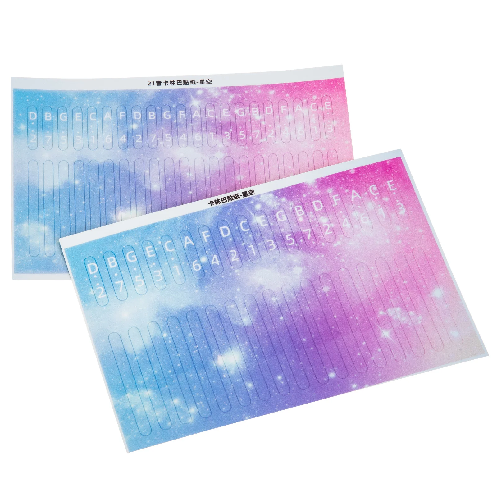2 Pcs Sunglasses Kalimba Piano Sticker Keyboards Thumb Pvc Note for Beginner Decal