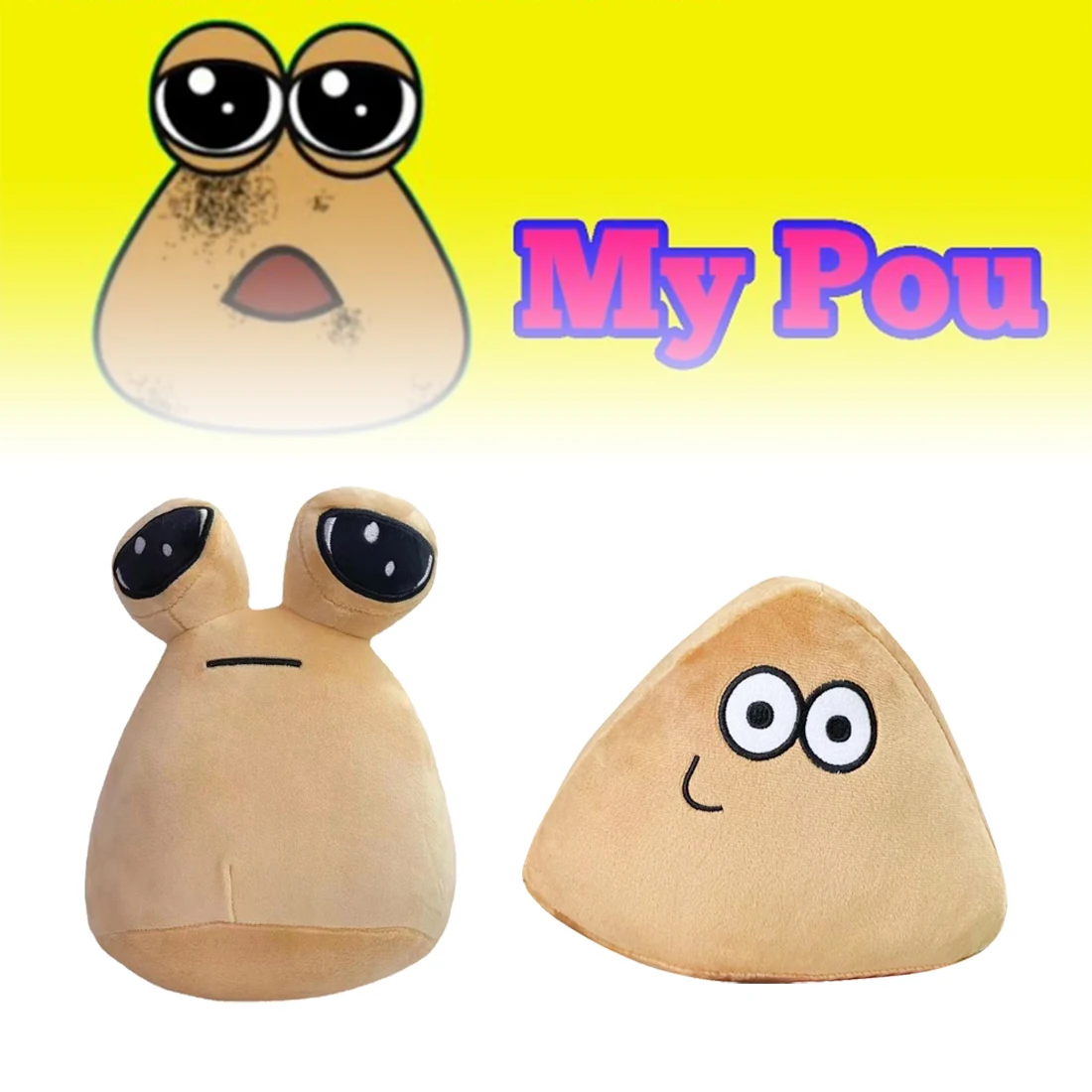 Kids Pou Plush Toy Anime Kawaii Toy 22cm Alien Plushie Stuffed Animal Pou  Doll Kids Favor Hot Game Plush Birthday Gifts