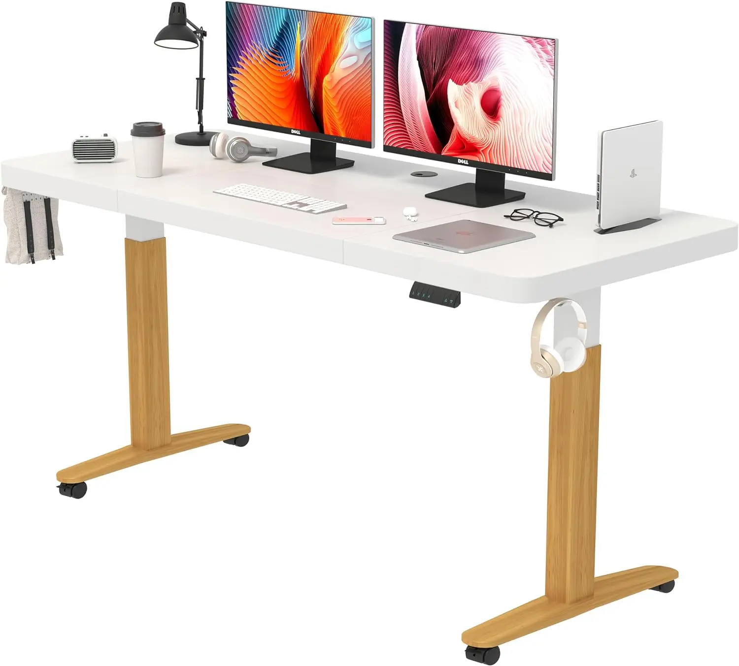 

Electric Standing Desk, 55 x 28 inches Height Adjustable Desk, Ergonomic Home Office Sit Stand Up Desk with Memory Preset