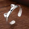 Platinum Rings Cute Totoro Open Code Imitation 925 sterling silver rings Color Silver Jewelry Wholesale Cat Ear Ring 4