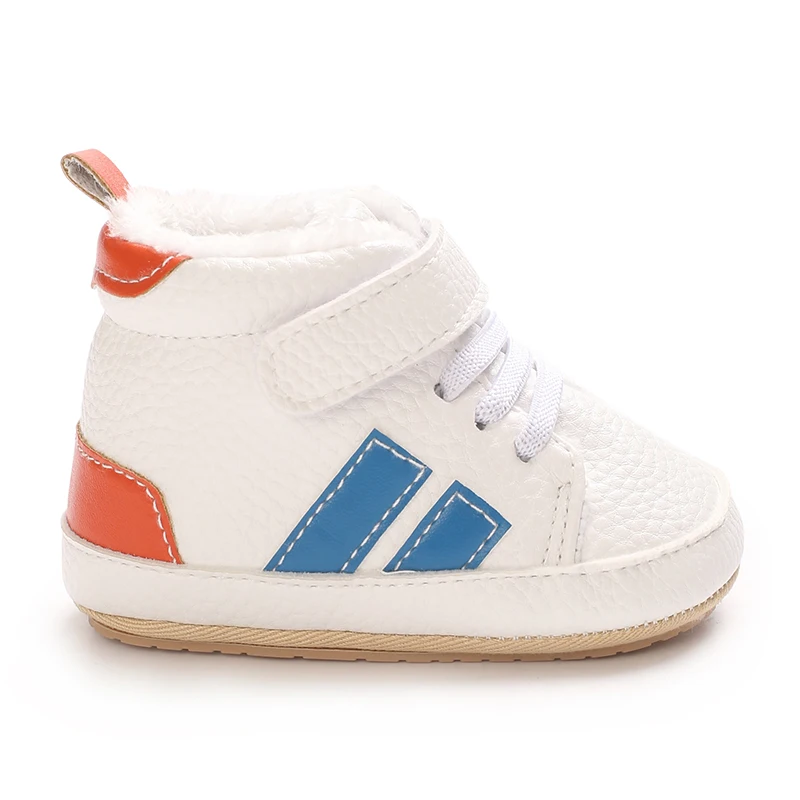 Modische Winter warme und rutschfeste Freizeitschuhe 0-18M Neugeborene High Top PU Sportschuhe für Säuglinge und kleine Kinder gehen – Detail 6