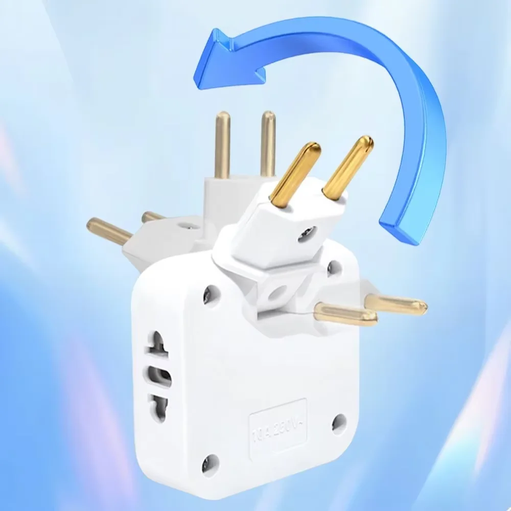 Plug Adapter EU Travel 3 in 1 US to Europe 2 USB Ports Type C/E/F Compatible Germany France Italy