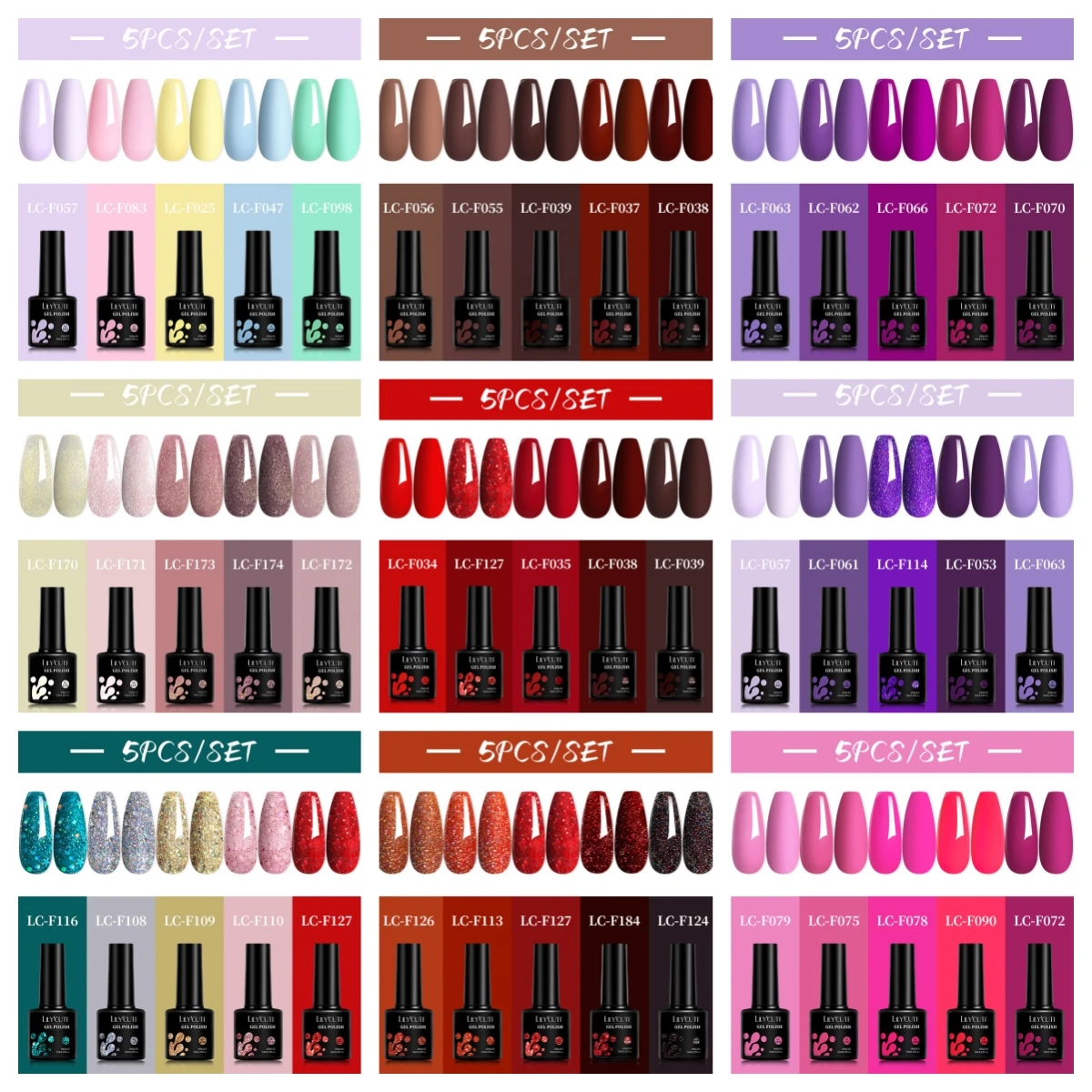 Nail Polish Gel Manicure Set 4/5Pcs 7ML