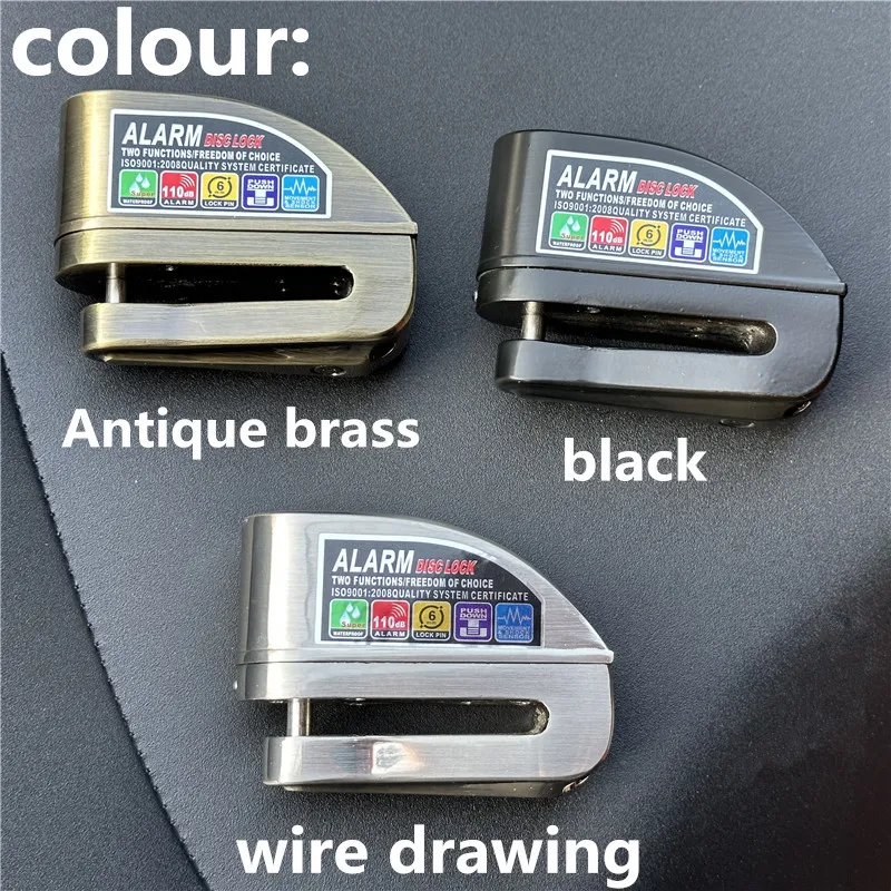 Motorcycle Disc Brake Lock Falante difunctional waterproof Bicycle Scooter Anti-theft Wheel Disc Brake Lock+Spare battery