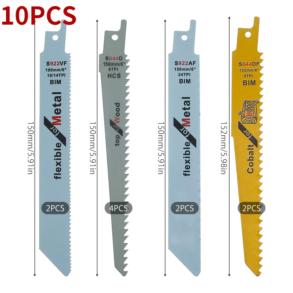 Reciprocating Saw Blades Saber Saw Handsaw Multi Saw Blade For Wood Metal PVC Tube Cutting Saw Blade Power Tools Accessories 3