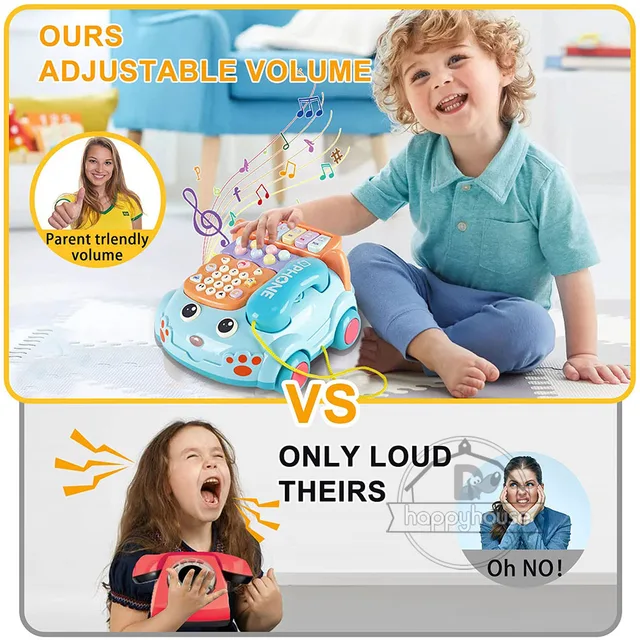 Baby toys 0 12 months Montessori Musical Piano Phone Toys For Baby Girl 13 24 Months Mobile Phone Toys For Kids 2 To 4 Year Old 6