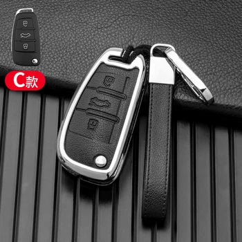 Cover chiate/telecomando per audi a1 a3 a4 a5 a6 a7 a8 quattro q3 q5 q7 r8 allroad c5 c6 tt s3 s5 s6 s4 rs5 rs6 supporto shell cover - 2003 2015 portachiavi auto per audi a1 a3 a4 a5 a6 a7 a8 quattro q3