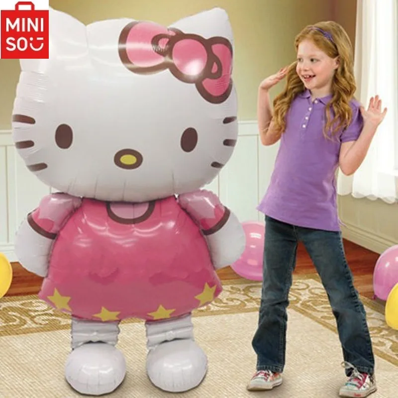 

Hello Kitty Extra Large 116cm Cartoon Aluminum Film Balloon Kawaii Children's Birthday Theme Party Anniversary Scene Decoration